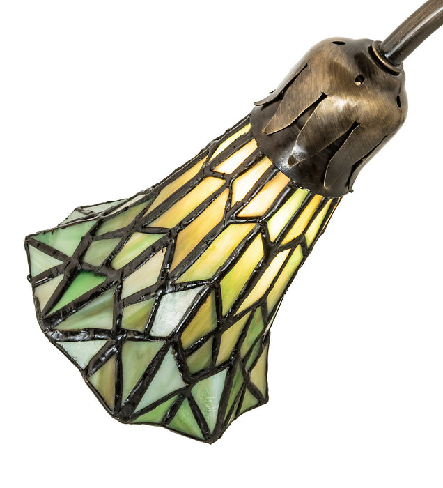 Meyda Tiffany 251851 One Light Mini Lamp, Antique Brass