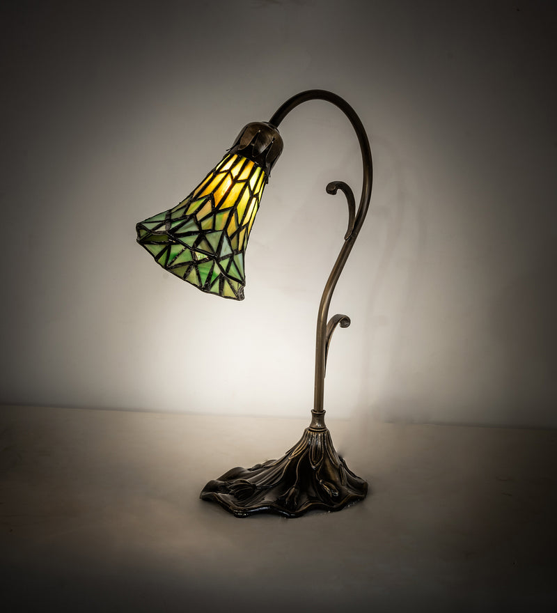 Meyda Tiffany 251851 One Light Mini Lamp, Antique Brass