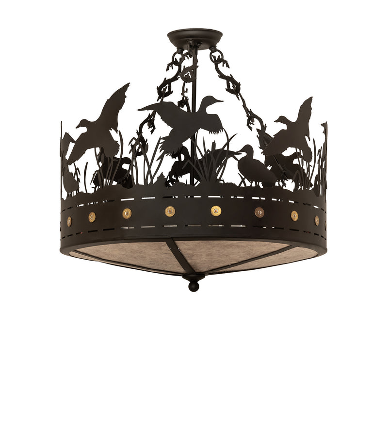 Meyda Tiffany 252143 Four Light Semi-Flushmount, Oil Rubbed Bronze