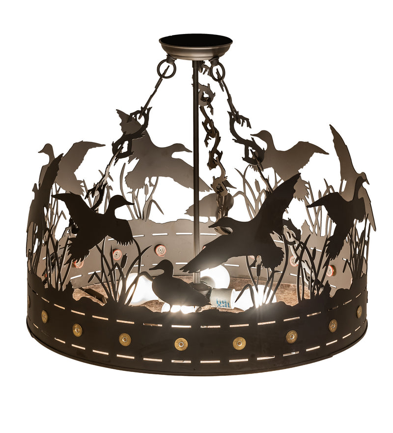 Meyda Tiffany 252143 Four Light Semi-Flushmount, Oil Rubbed Bronze