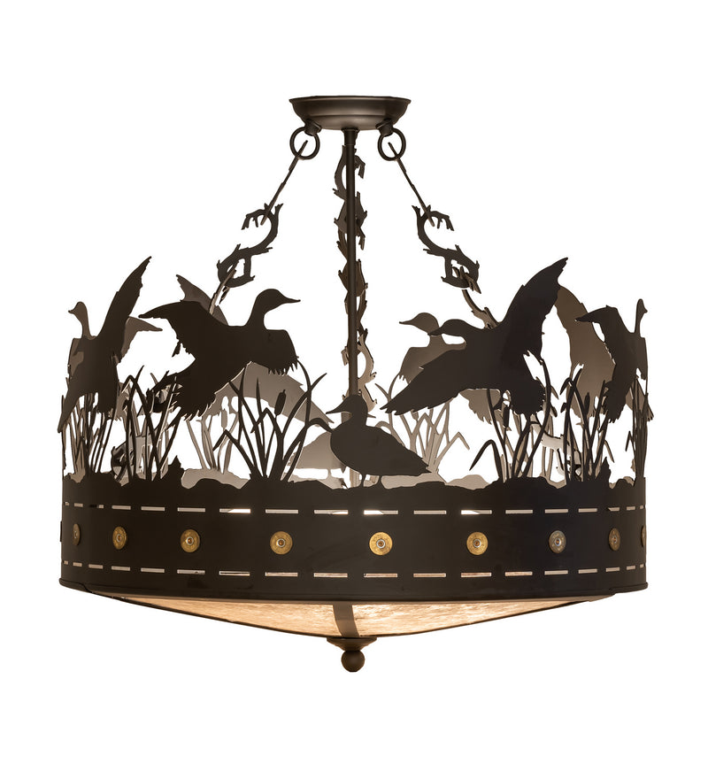 Meyda Tiffany 252143 Four Light Semi-Flushmount, Oil Rubbed Bronze