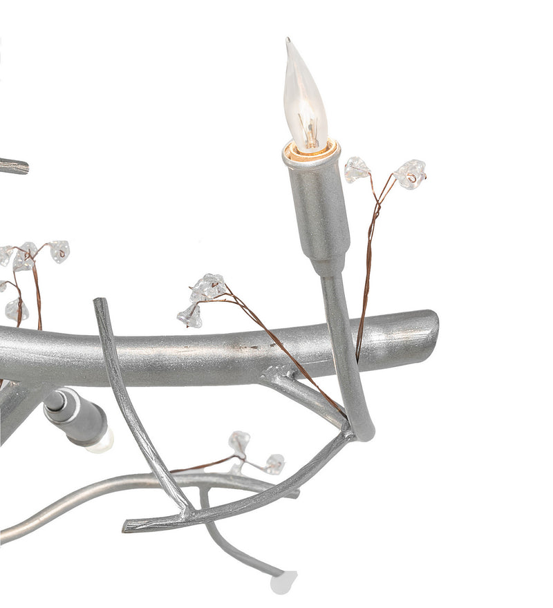Meyda Tiffany 252393 LED Chandelier, Sparkle Silver