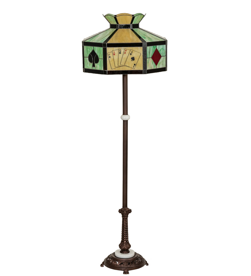 Meyda Tiffany 252397 Three Light Floor Lamp, Mahogany Bronze