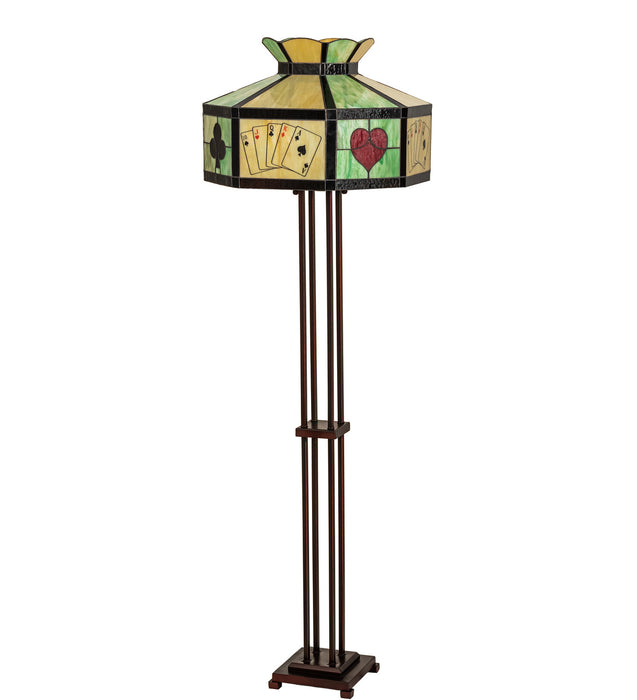 Meyda Tiffany 252401 Two Light Floor Lamp, Mahogany Bronze