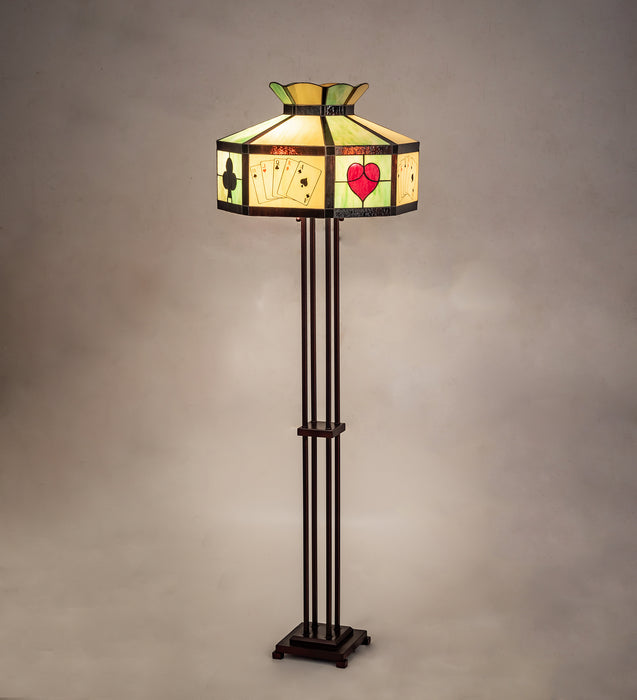 Meyda Tiffany 252401 Two Light Floor Lamp, Mahogany Bronze