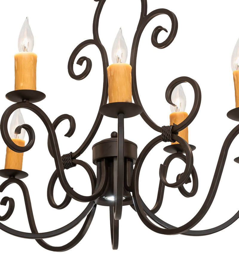 Meyda Tiffany 252470 Nine Light Chandelier, Oil Rubbed Bronze