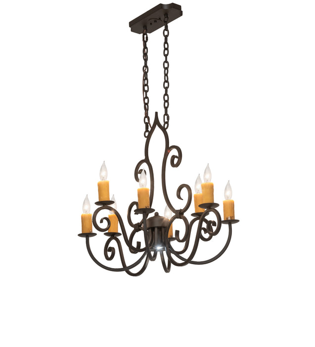 Meyda Tiffany 252470 Nine Light Chandelier, Oil Rubbed Bronze