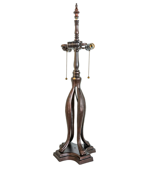 Meyda Tiffany 252596 Three Light Table Lamp, Mahogany Bronze