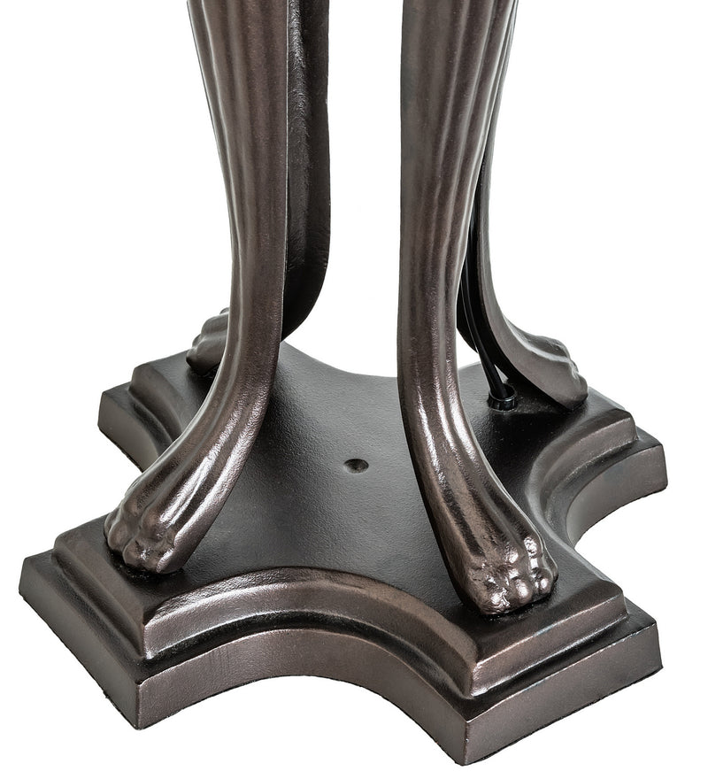 Meyda Tiffany 252596 Three Light Table Lamp, Mahogany Bronze