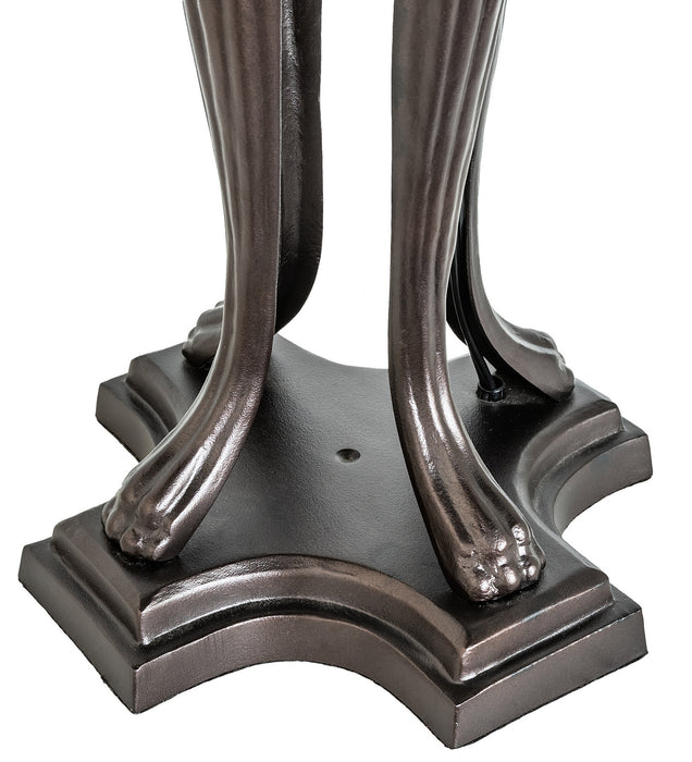 Meyda Tiffany 252829 Three Light Table Lamp, Mahogany Bronze