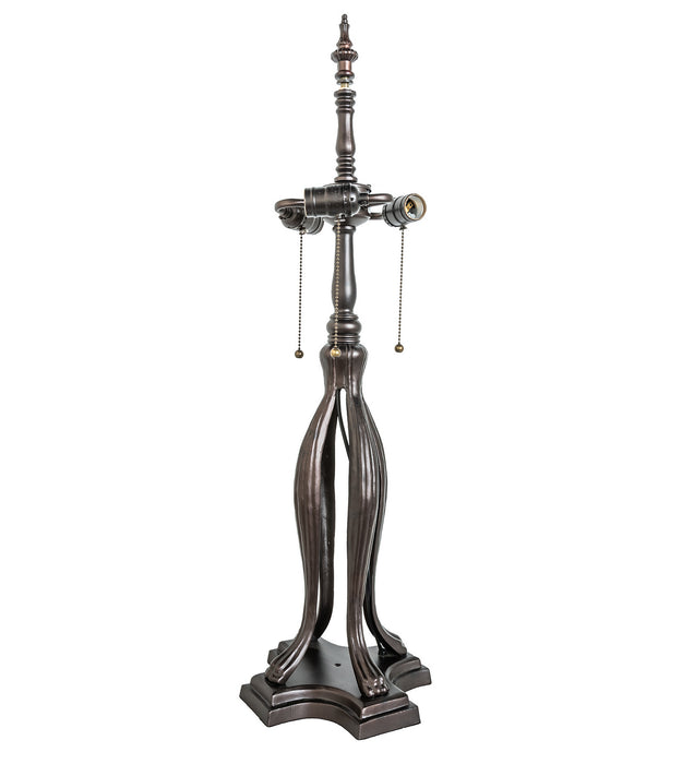 Meyda Tiffany 252829 Three Light Table Lamp, Mahogany Bronze