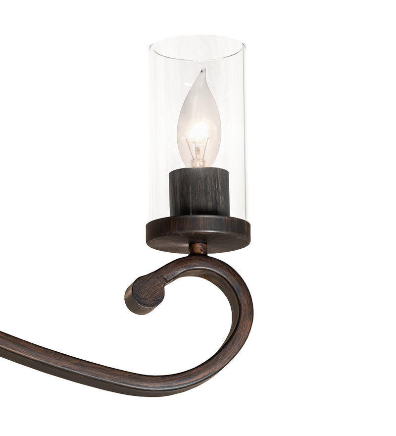 Meyda Tiffany 252881 Six Light Chandelier, Classic Rust