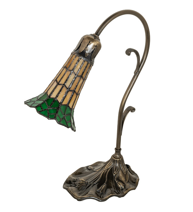Meyda Tiffany 27084 One Light Mini Lamp, Antique Brass