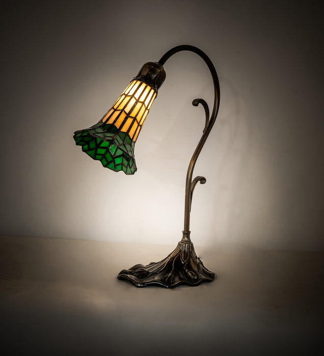 Meyda Tiffany 27084 One Light Mini Lamp, Antique Brass