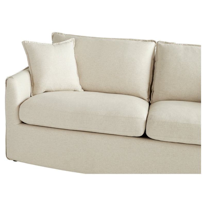 Cyan 11378 Sofa, White - Cream