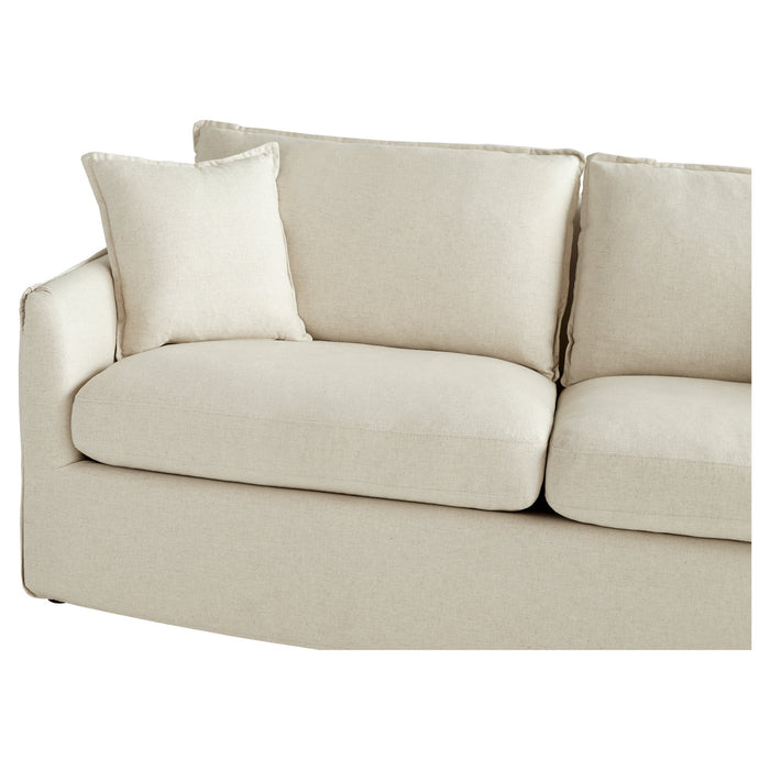 Cyan 11378 Sofa, White - Cream