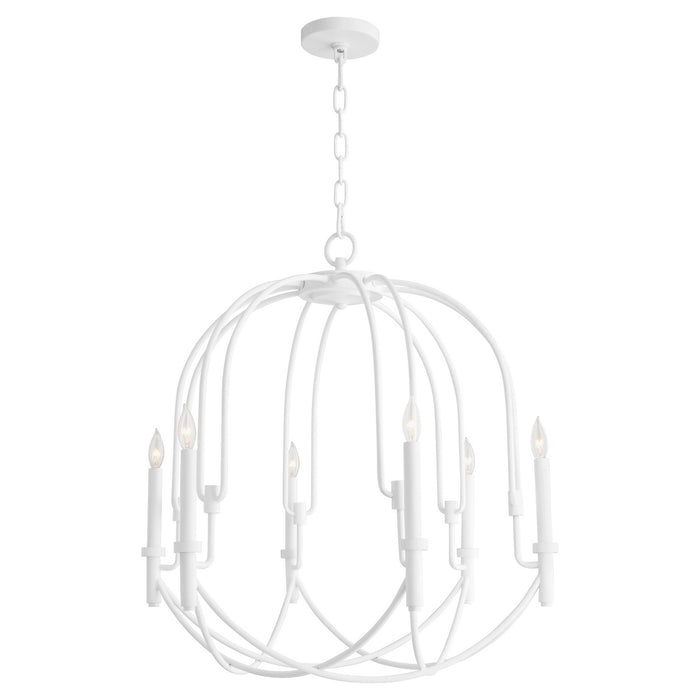 Cyan 11386 Six Light Pendant, Studio White