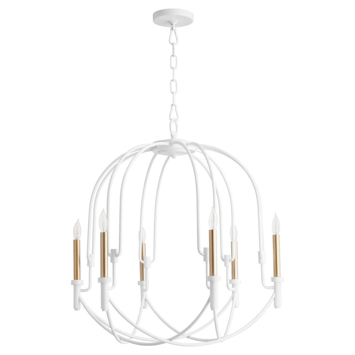 Cyan 11386 Six Light Pendant, Studio White