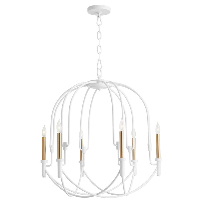 Cyan 11386 Six Light Pendant, Studio White