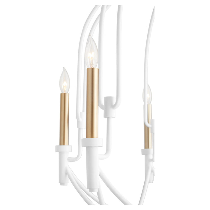 Cyan 11386 Six Light Pendant, Studio White
