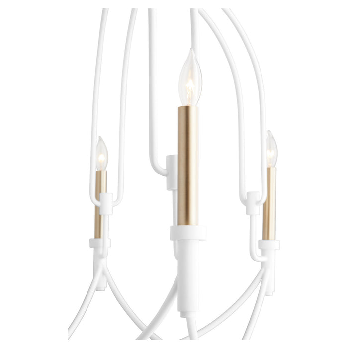 Cyan 11386 Six Light Pendant, Studio White