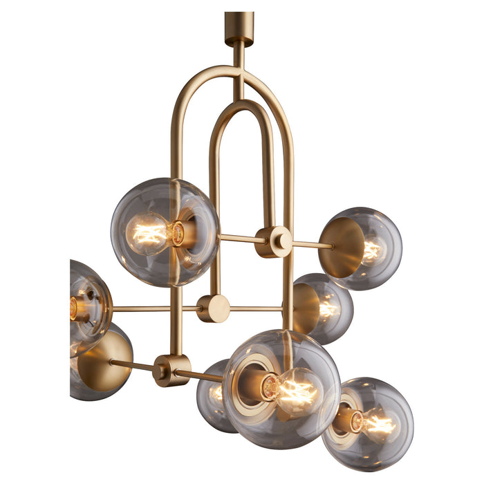 Cyan 11387 Eight Light Pendant, Aged Brass