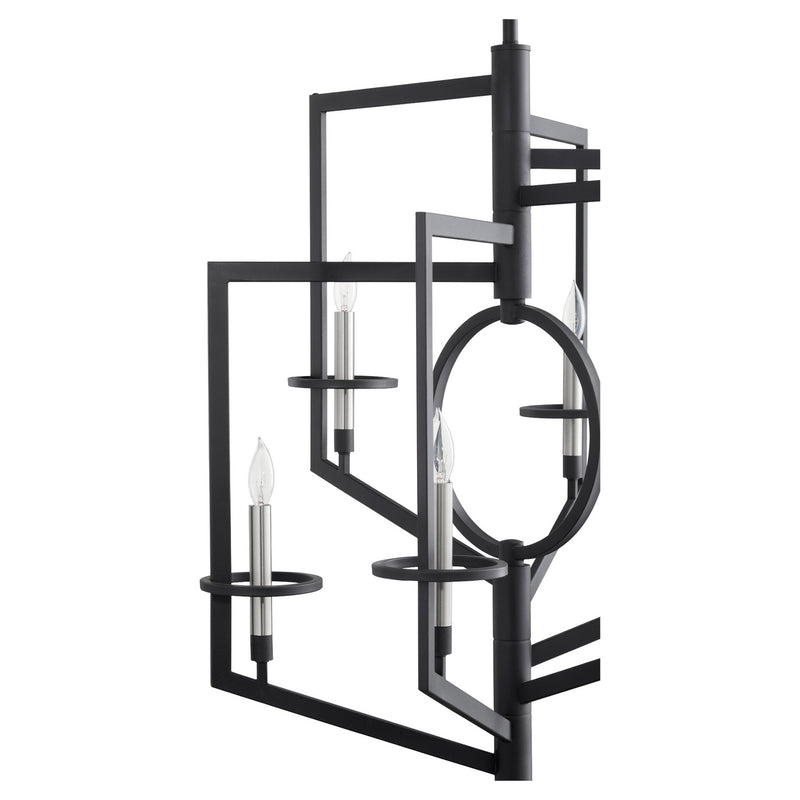 Cyan 11389 Six Light Chandelier, Noir