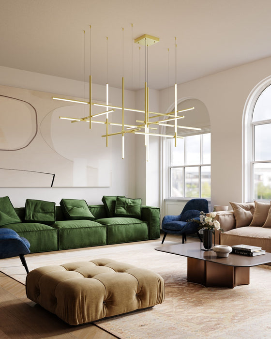 Sonneman 2099.14 LED Pendant, Brass Finish
