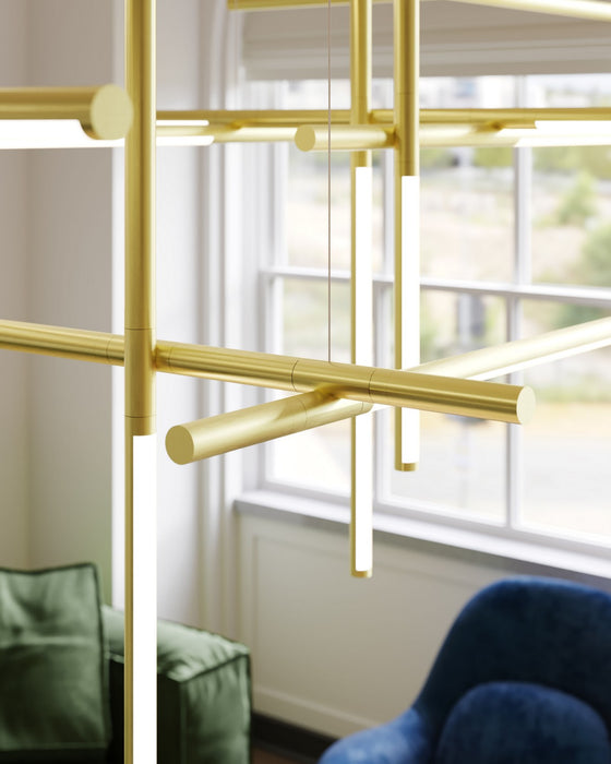 Sonneman 2099.14 LED Pendant, Brass Finish
