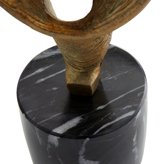 Arteriors 2102 Sculpture, Dark Antique Brass
