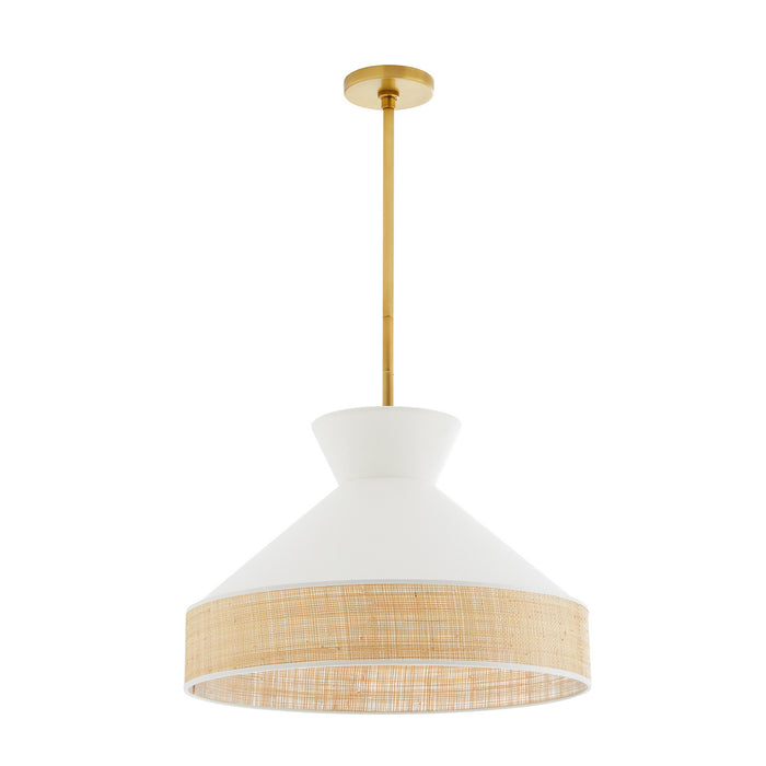 Arteriors 41066 One Light Pendant, White