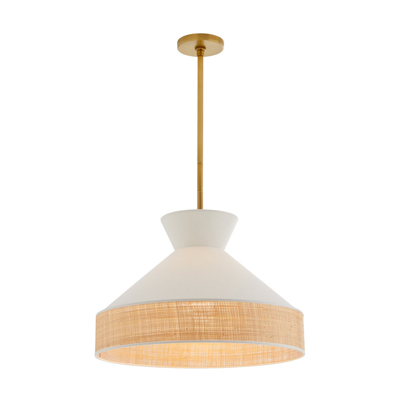 Arteriors 41066 One Light Pendant, White