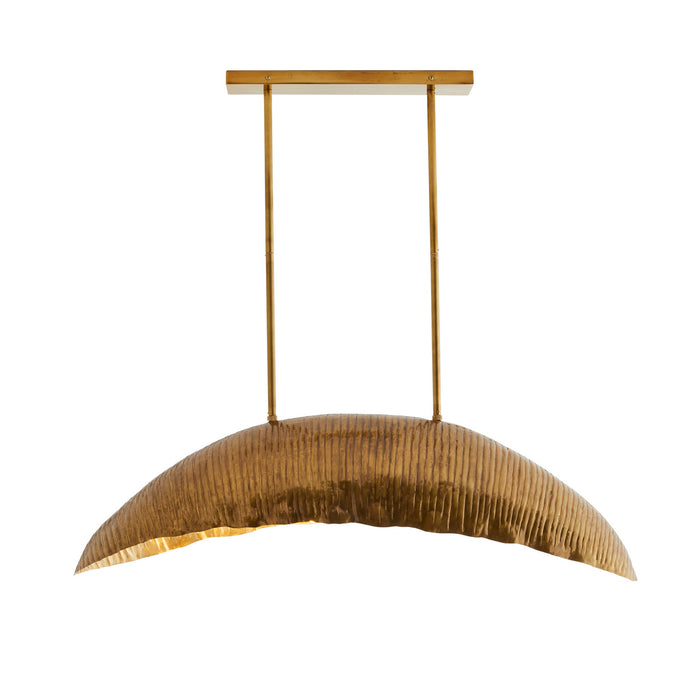 Arteriors 44789 Four Light Pendant, Vintage Brass