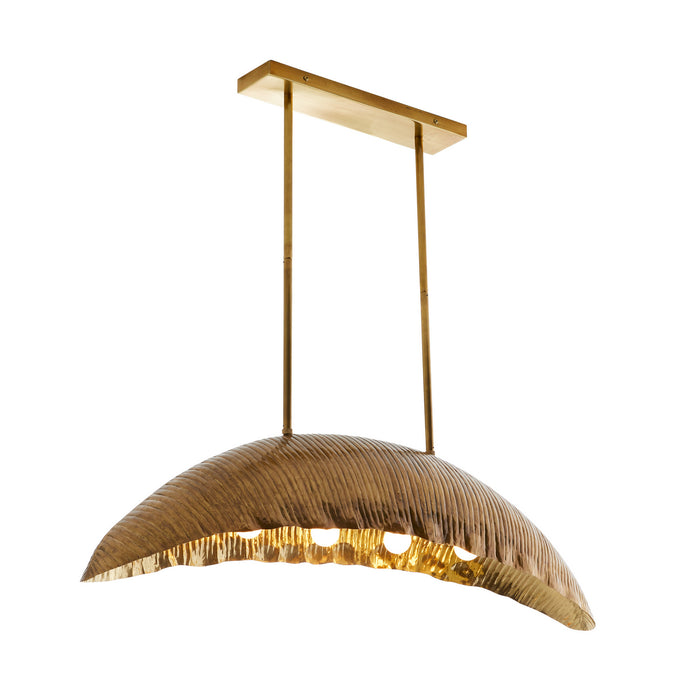 Arteriors 44789 Four Light Pendant, Vintage Brass