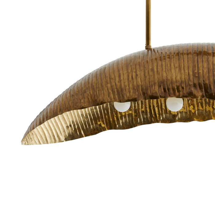 Arteriors 44789 Four Light Pendant, Vintage Brass