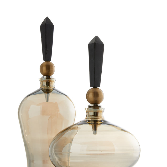 Arteriors 4635 Decanters, Set of 2, Smoke Luster