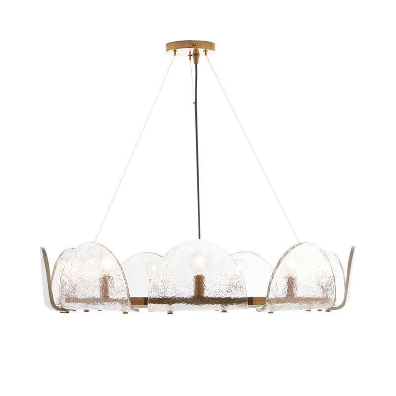 Arteriors 84065 Nine Light Chandelier, Smoke Luster
