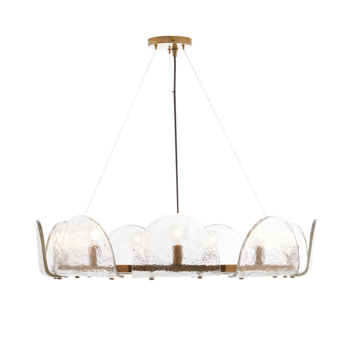 Arteriors 84065 Nine Light Chandelier, Smoke Luster