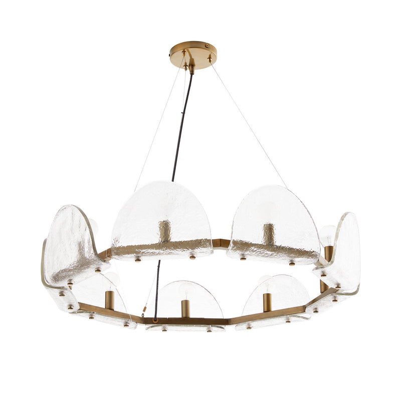 Arteriors 84065 Nine Light Chandelier, Smoke Luster