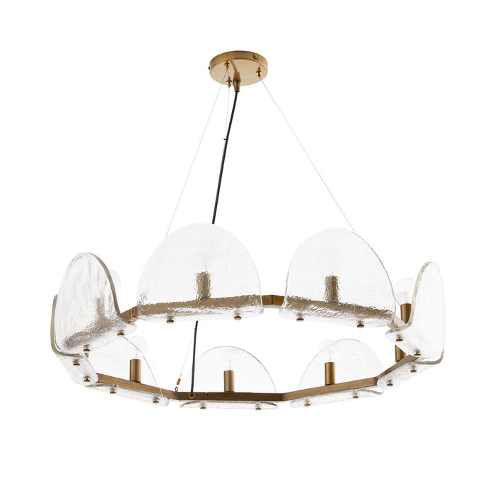 Arteriors 84065 Nine Light Chandelier, Smoke Luster