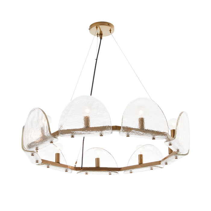 Arteriors 84065 Nine Light Chandelier, Smoke Luster