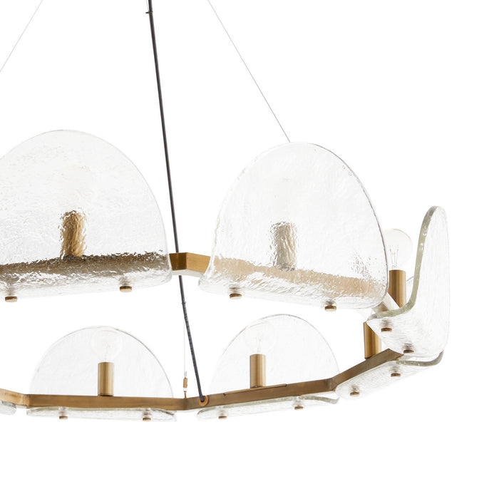 Arteriors 84065 Nine Light Chandelier, Smoke Luster