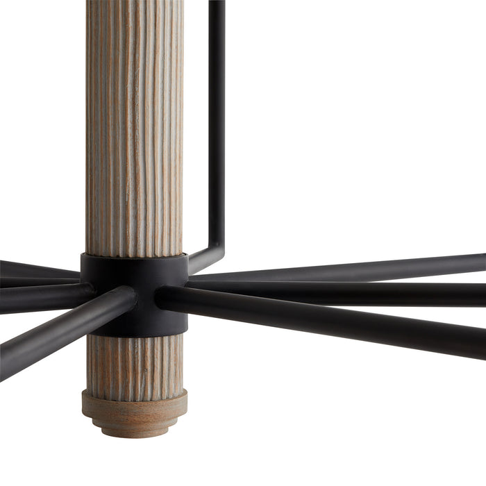 Arteriors 84068 Eight Light Chandelier, Blackened Iron
