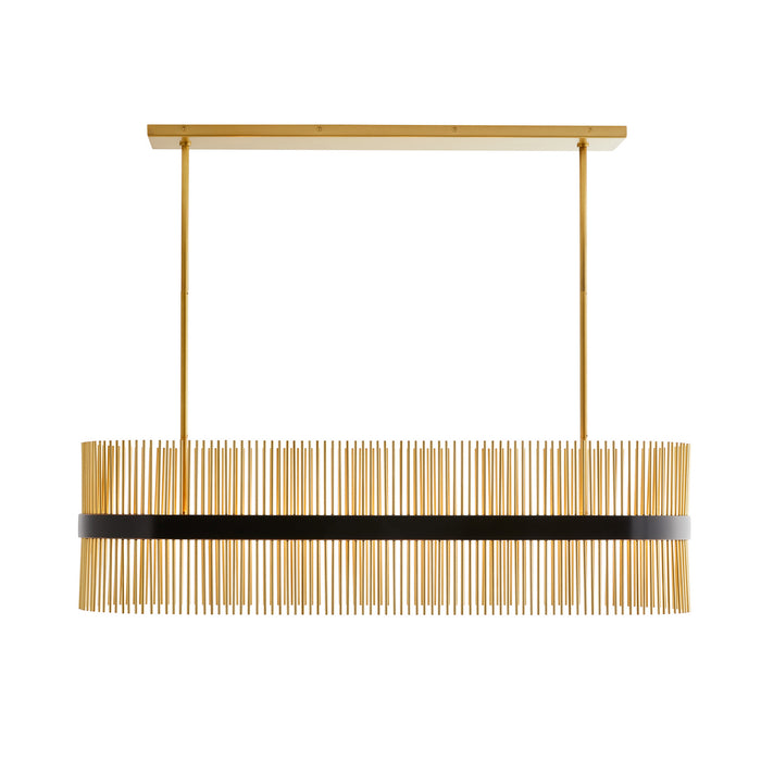 Arteriors 89476 Ten Light Chandelier, Antique Brass