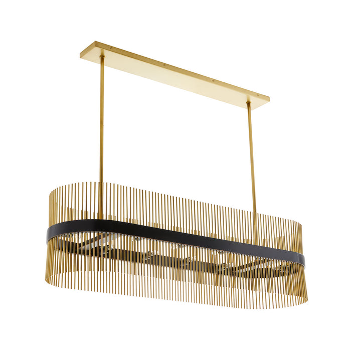 Arteriors 89476 Ten Light Chandelier, Antique Brass