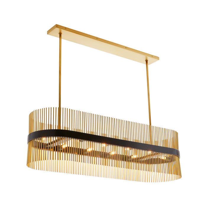 Arteriors 89476 Ten Light Chandelier, Antique Brass