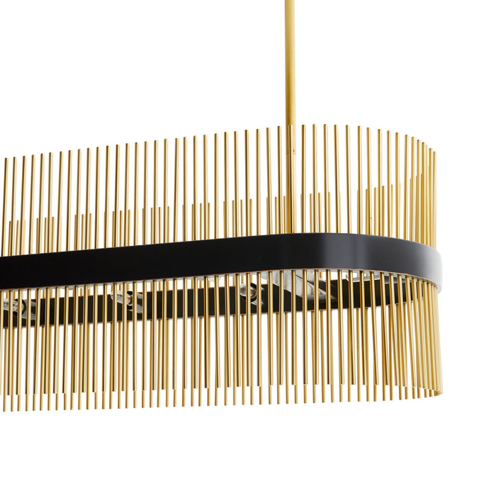 Arteriors 89476 Ten Light Chandelier, Antique Brass