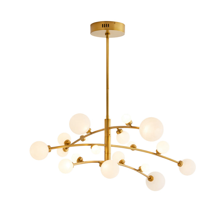 Arteriors 89481 LED Chandelier, Antique Brass