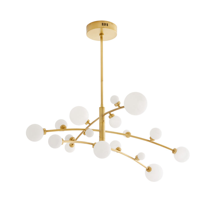 Arteriors 89481 LED Chandelier, Antique Brass