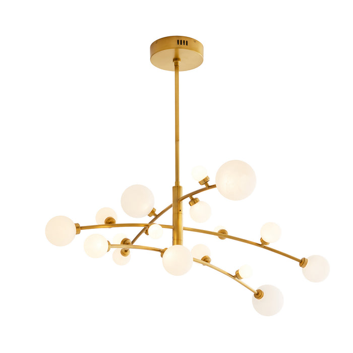 Arteriors 89481 LED Chandelier, Antique Brass